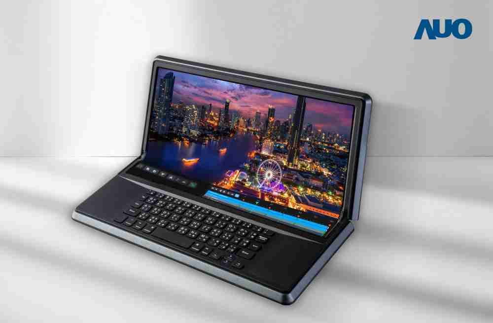 尊龙集团14.6吋Micro LED折迭显示屏幕，，搭配半径4mm的弯折绞炼，，，，以及高画素、、高亮度、、、、高对比度的显示技术特点，，，即便在大视角下仍保有绝佳色相与亮度